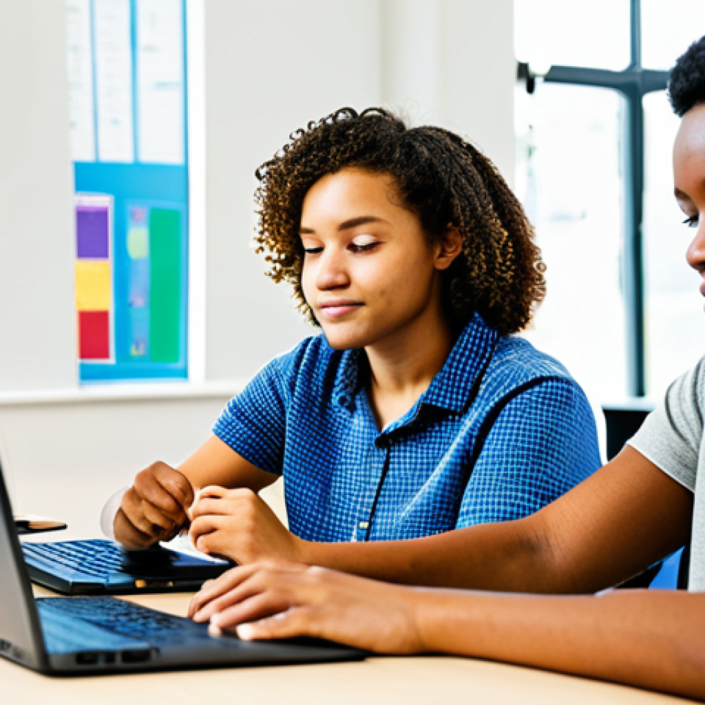 **

"A diverse group of students collaboratively coding in a bright, modern classroom, fully clothed in casual and appropriate attire, safe for work, academic setting, perfect anatomy, natural proportions, well-formed hands, proper finger count, collaborative learning environment, family-friendly, professional development, high-resolution, detailed."

**