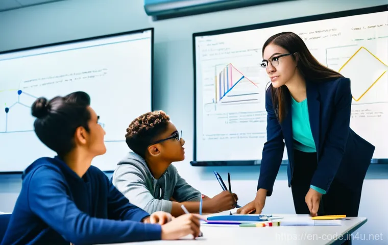 코딩교육지도사 취업 준비 포트폴리오 - **Prompt:** A diverse group of young adults and teenagers, fully clothed in modern casual wear, are ...