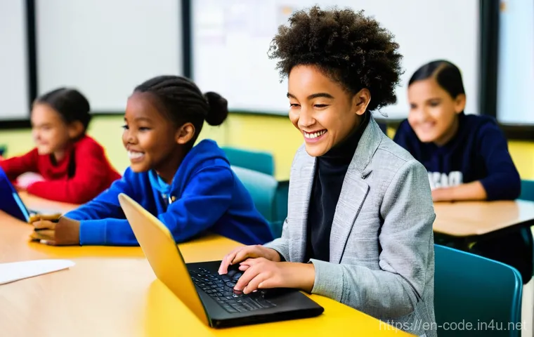 코딩교육지도사와 시험 준비에 적합한 스케줄 - **Prompt:** A vibrant, modern classroom scene filled with diverse elementary and middle school stude...