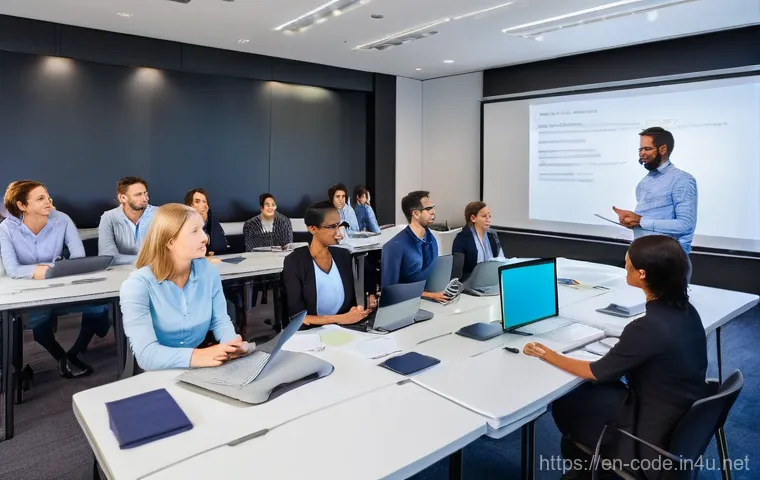 코딩교육지도사로 취업 가능한 기업 - **Joyful Young Coders in an After-School Program**
    An inspiring and cheerful image of a diverse ...