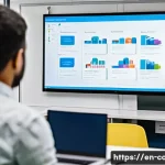 코딩교육지도사 필수 서적 리뷰 - A modern classroom scene showing a diverse group of adult students attentively learning programming ...