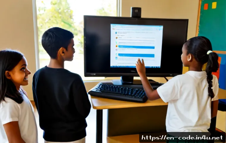 코딩교육지도사 강의 활동의 장단점 - Photorealistic coding education instructor leading an engaging after-school class of diverse middle-...