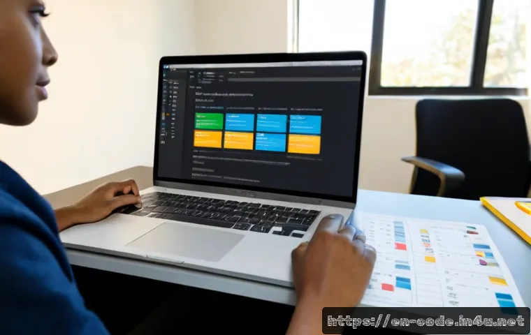 코딩교육지도사로서 교육 평가 문항 제작 - Photorealistic adult coding education instructor at a clean community college computer lab desk, tho...